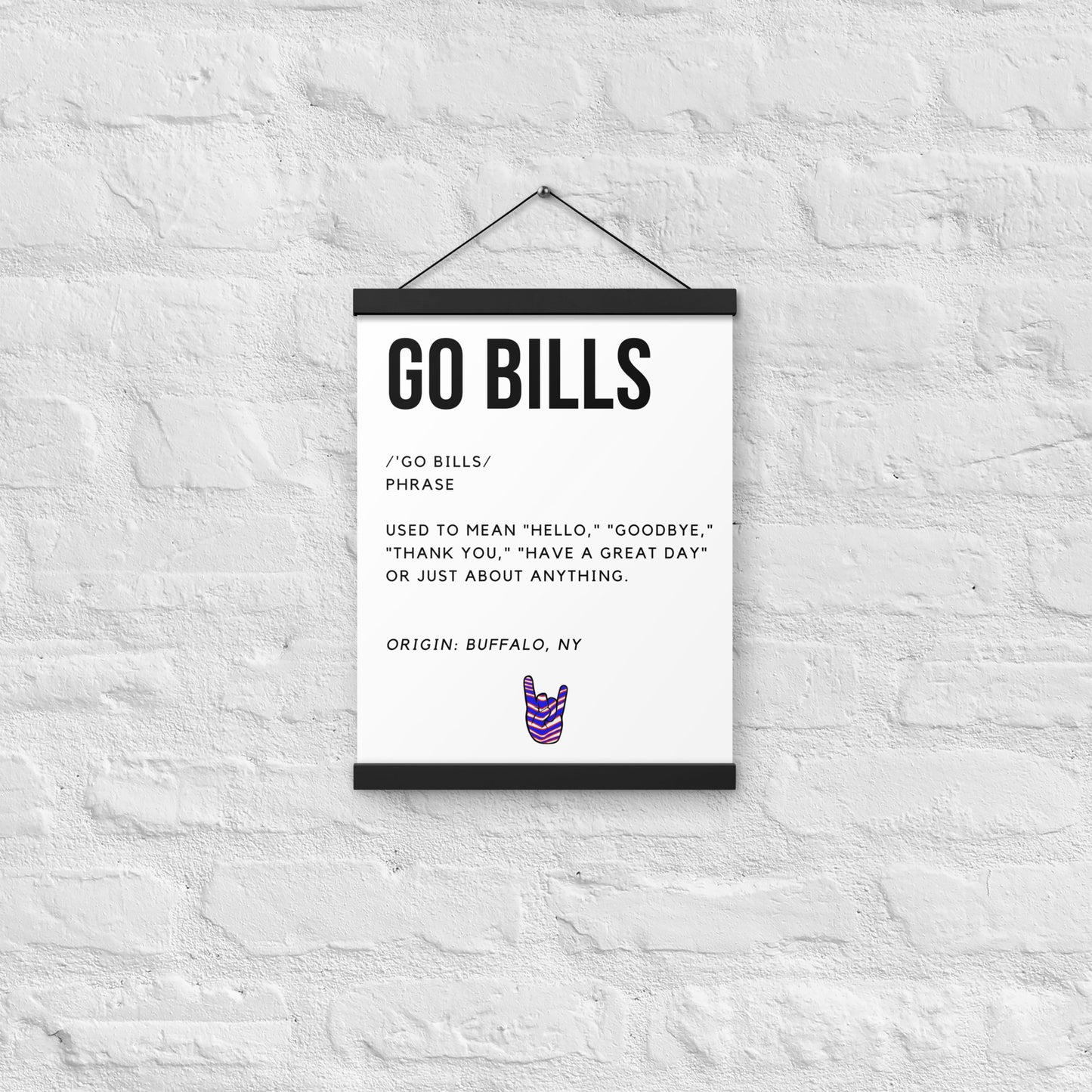 Go Bills Definition Poster