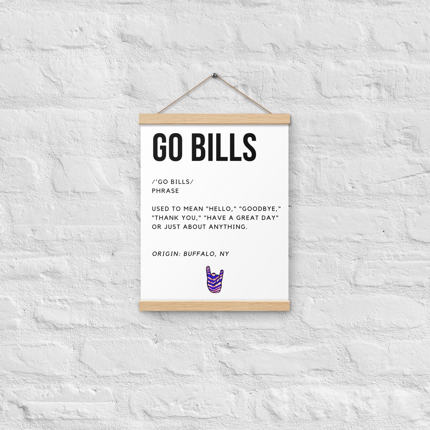 Go Bills Definition Poster