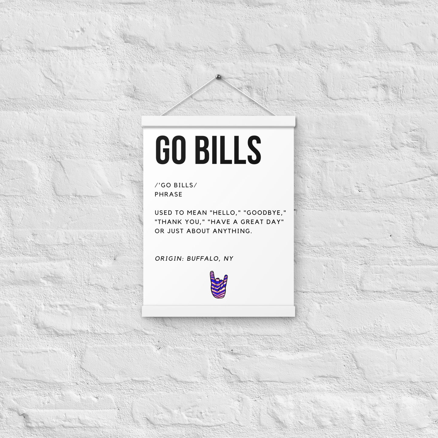 Go Bills Definition Poster