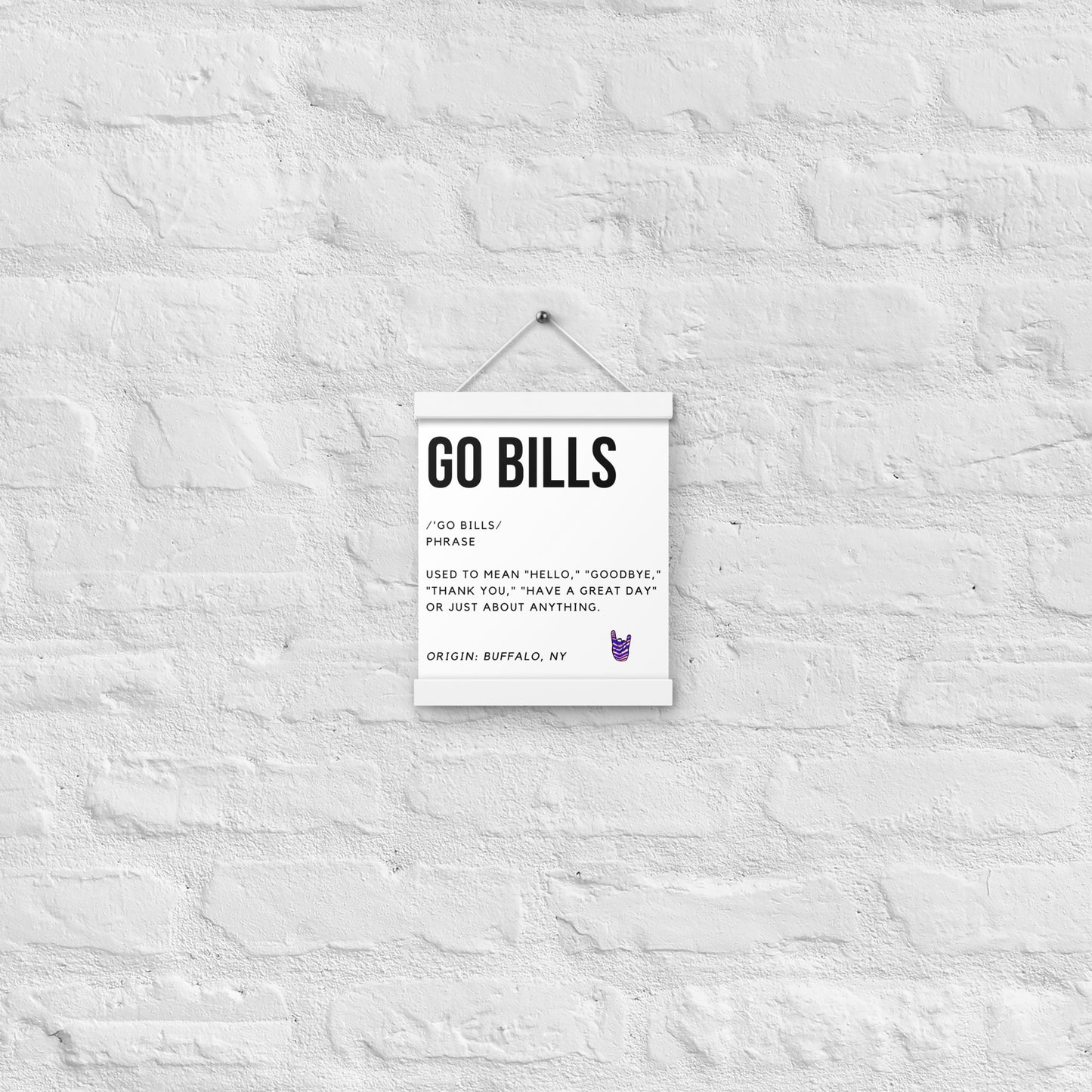 Go Bills Definition Poster